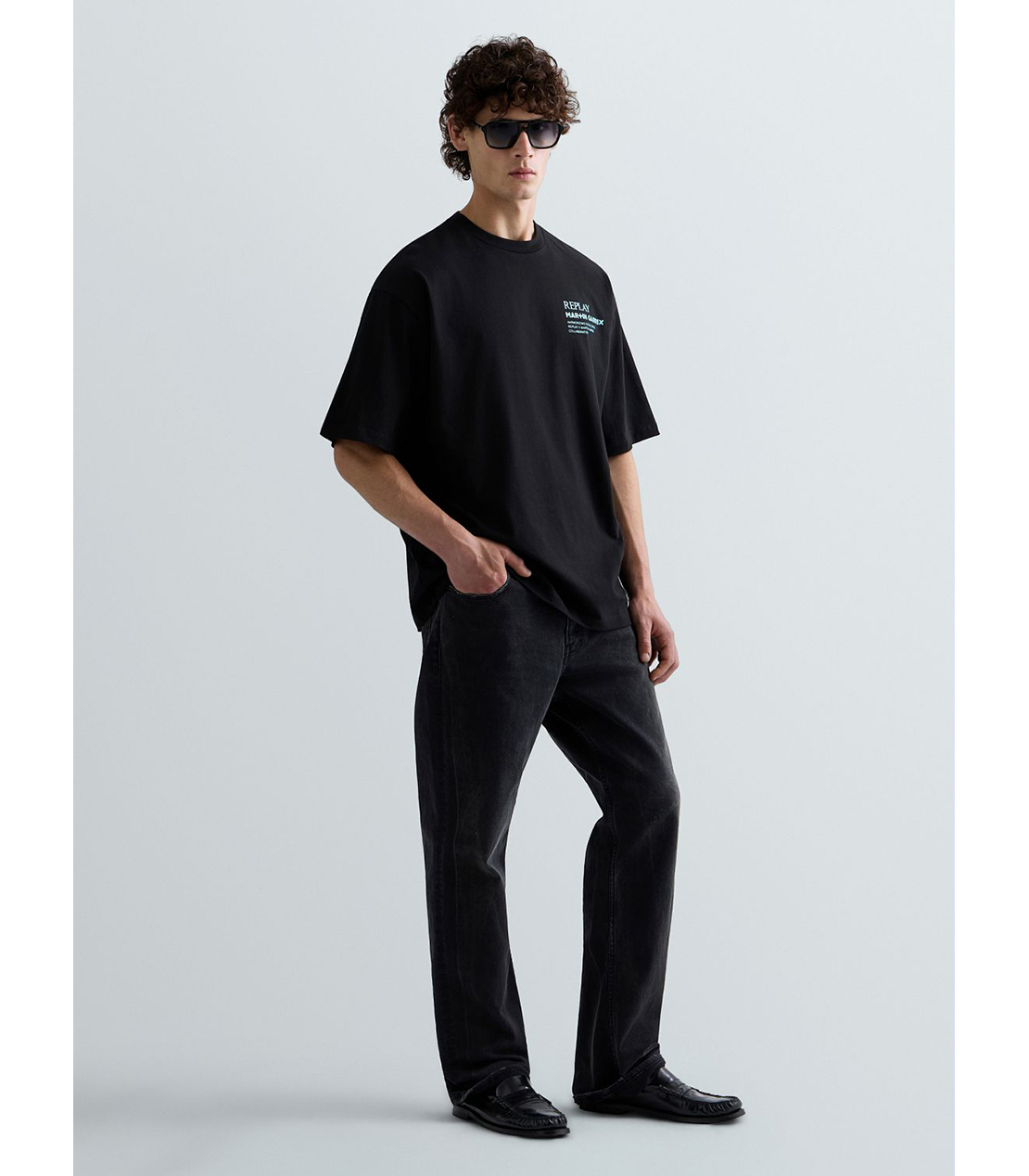 REPLAY &times; MARTIN GARRIX グラフィックTEE IBIZA CALA COMTE 詳細画像 ブラック 2